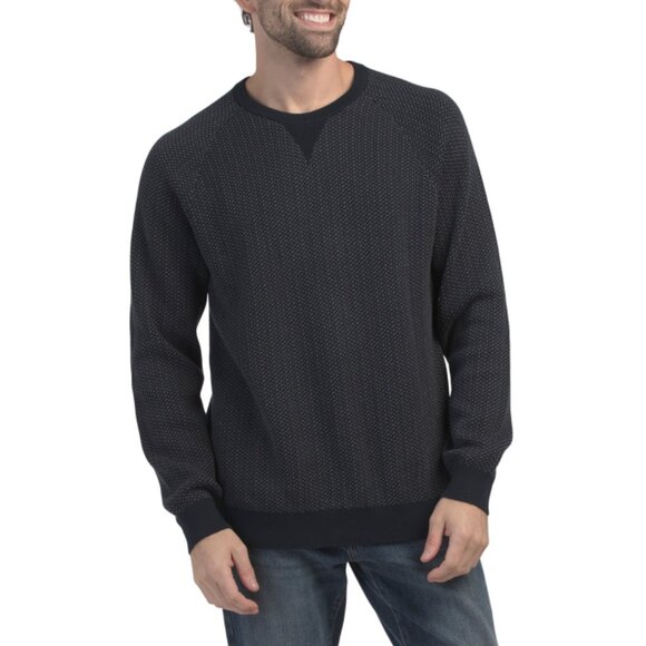 RHONE True Navy Birdseye Sweater - Picture 1 of 2